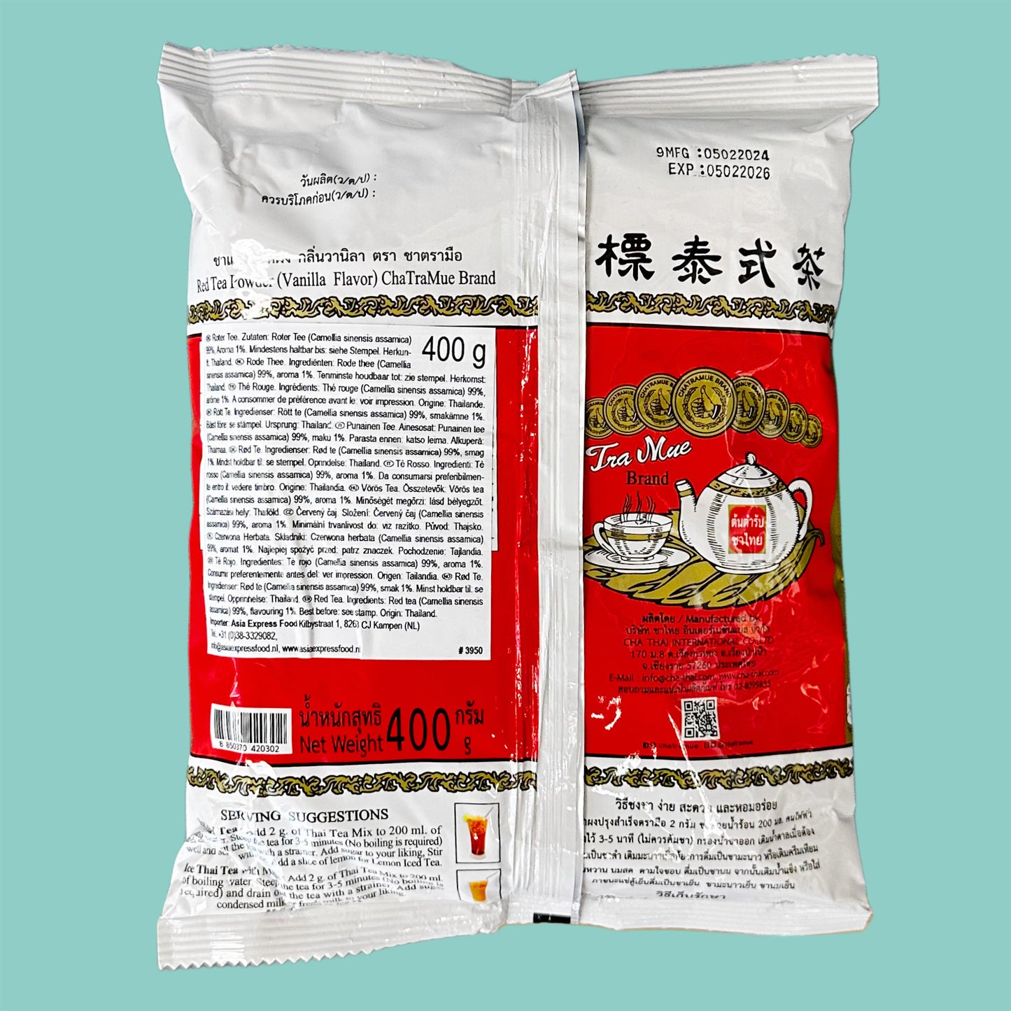 ChaTraMue Brand Thai Tee 400g hinten