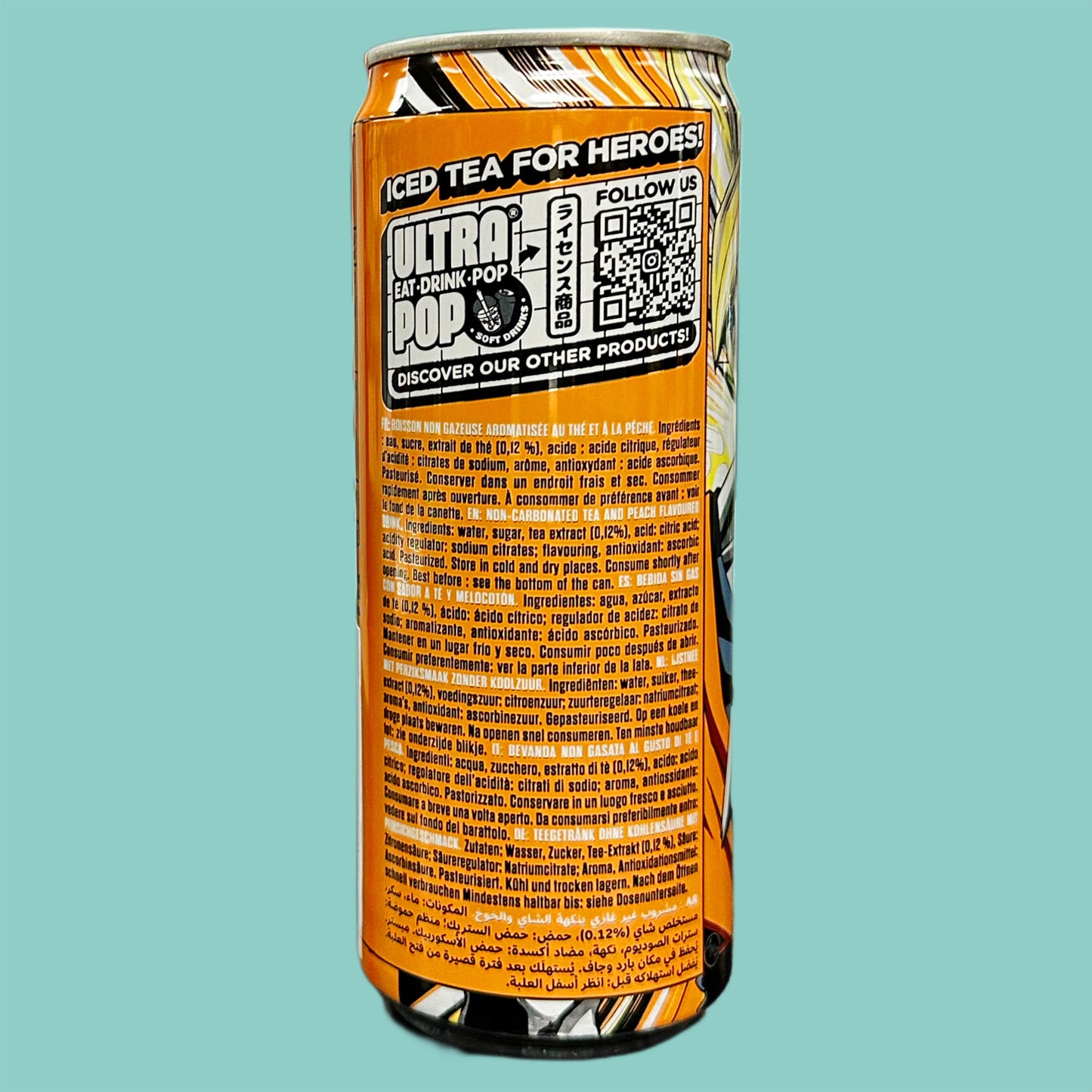 Ultra Ice Tea Bio-Pfirsich Dragon Ball Z Goku 330ml hinten