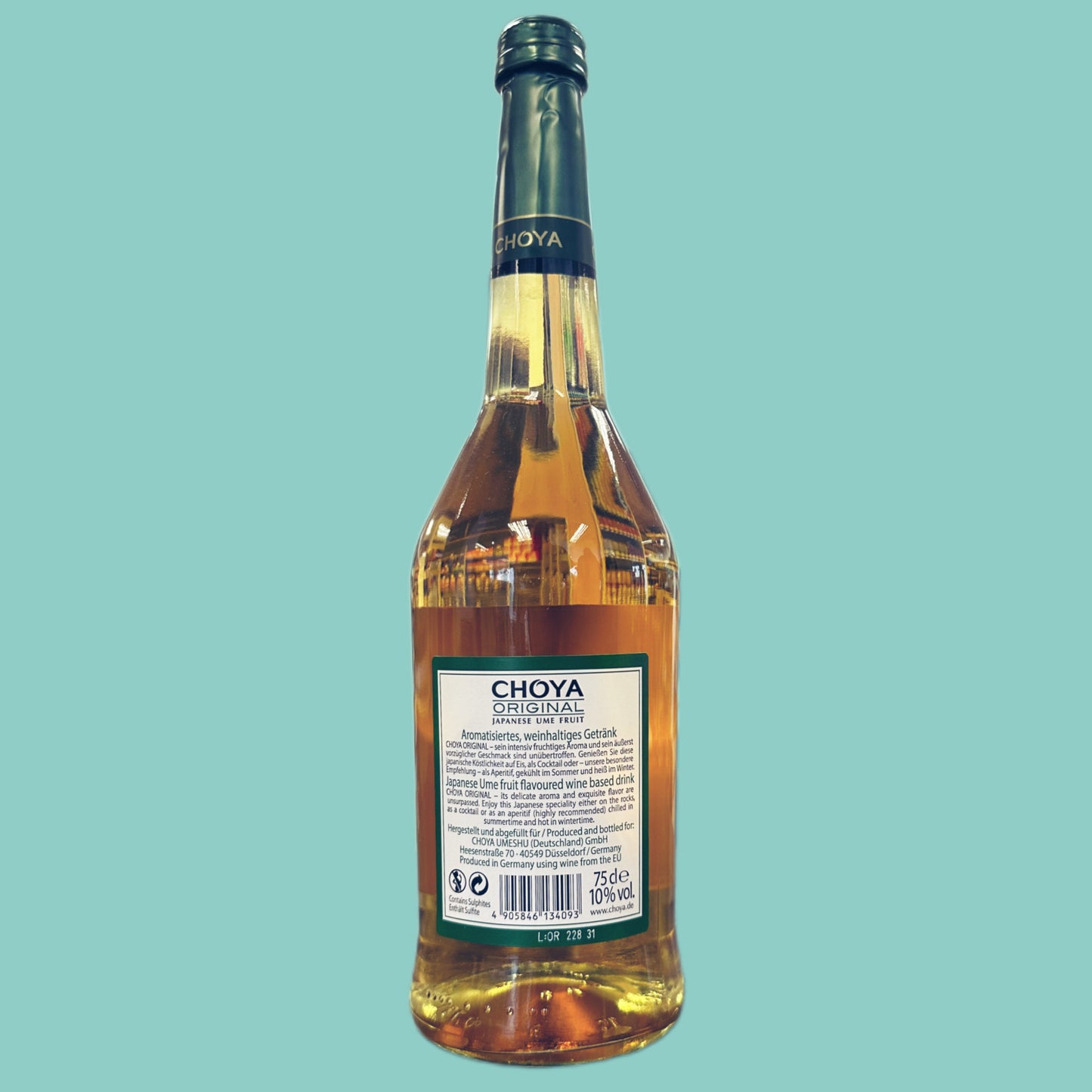 Choya Original japanischer Pflaumenwein 10% vol. 750ml hinten