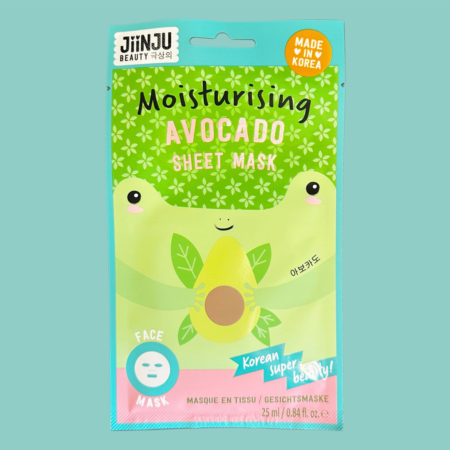 Jiinju Beauty feuchtigkeitsspendende Gesichtstuchmaske Avocado (1 Stk.)