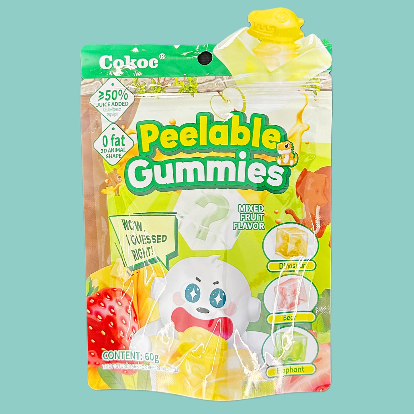 Xinqitian schälbare 3D Gummibärchen 130g (versch. Sorten) tutti frutti