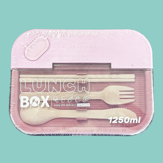 Bento Box mit Essgeschirr lila (1 Stk.)