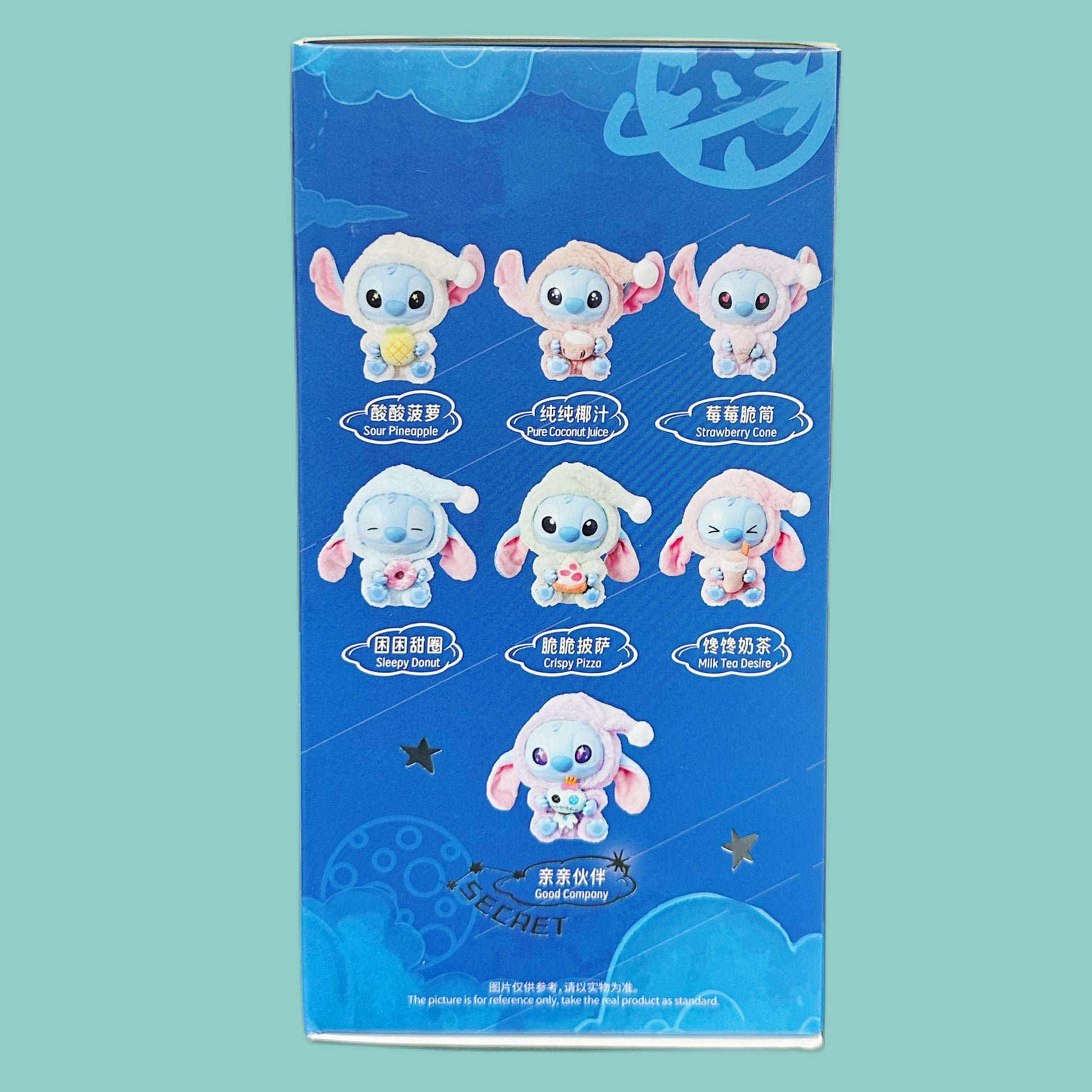 Disney x Miniso Stitch ,,Esse etwas vor dem Schlafen'' Blindbox (1 Stk.) hinten