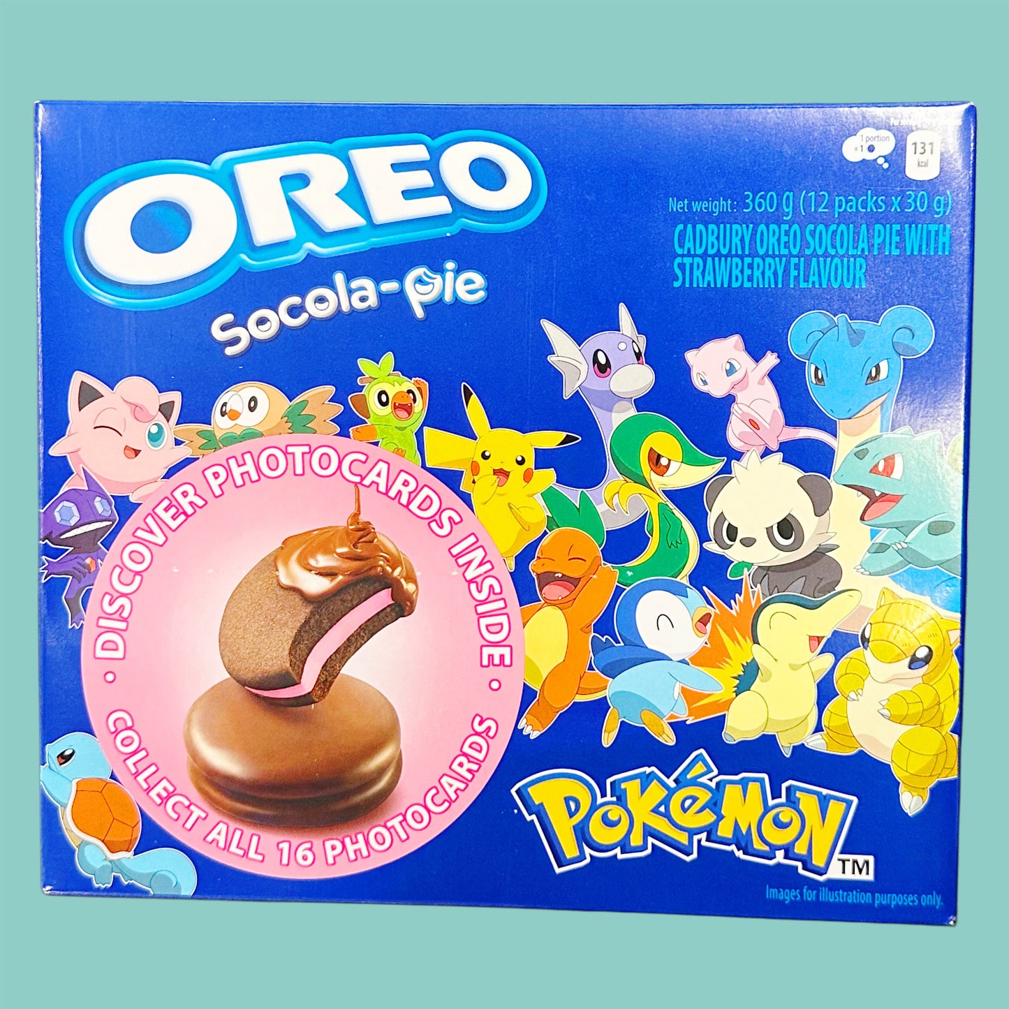 Oreo Pokemon Schokokuchen mit Erbeerfüllung 360g