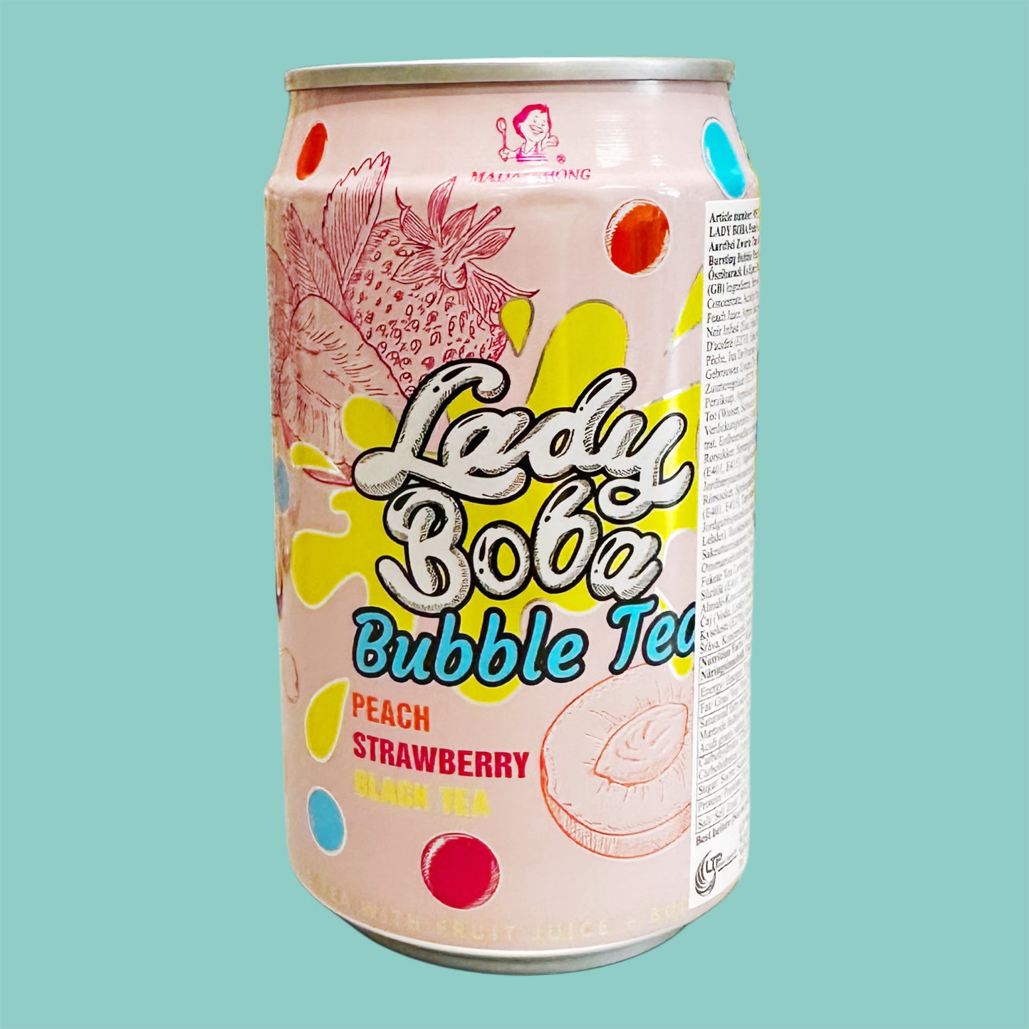 Lady Boba Bubble Tee Pfirsich-Erdbeere 320ml