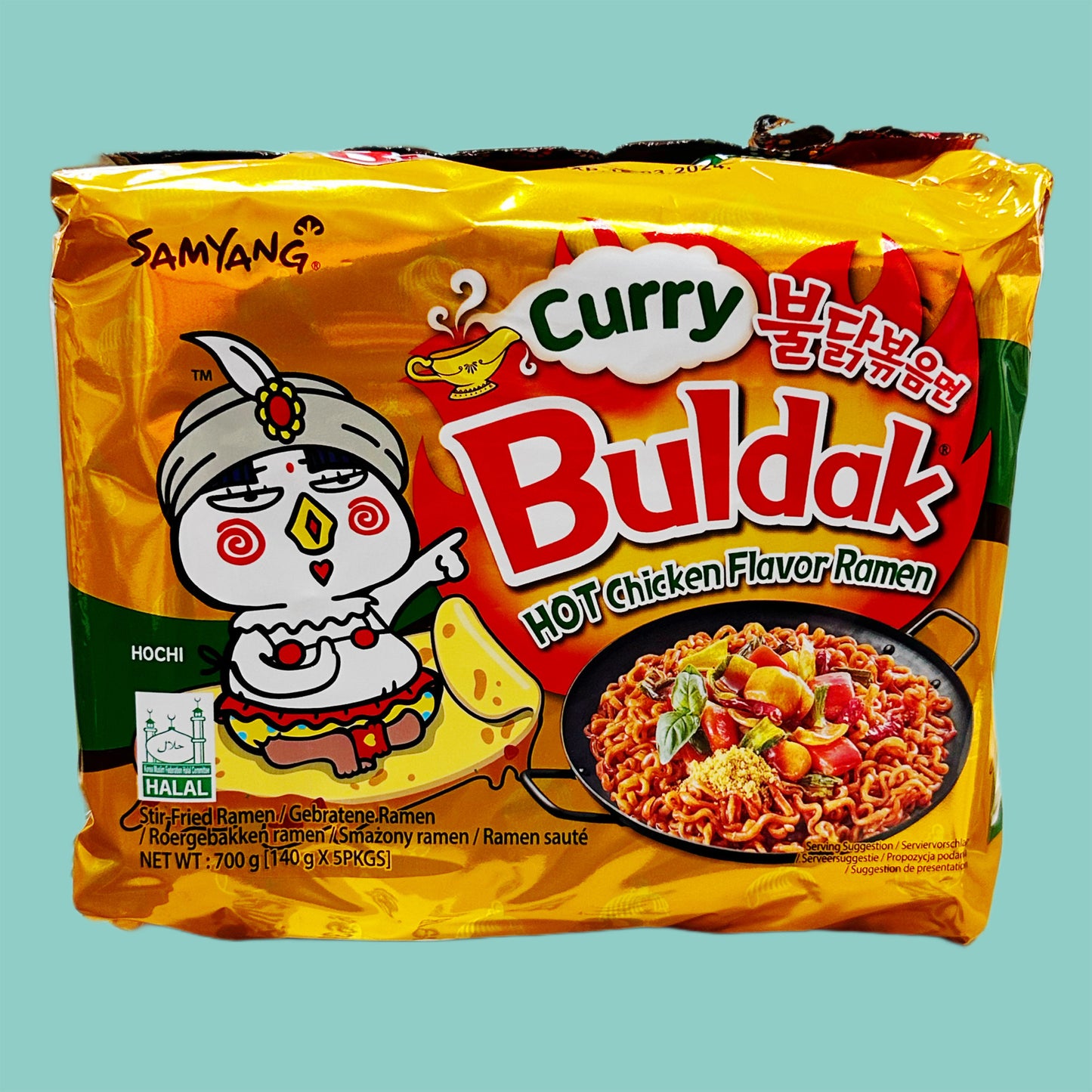 Samyang Buldak Hot Chicken Curry Instant Nudeln Ramen 5x140g