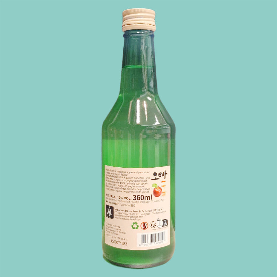 Oppa Soju Apfel-Joghurt 12% vol. 360ml hinten