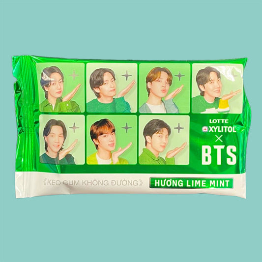 Lotte Xylitol x BTS Limette-Minz Kaugummi 11,6g