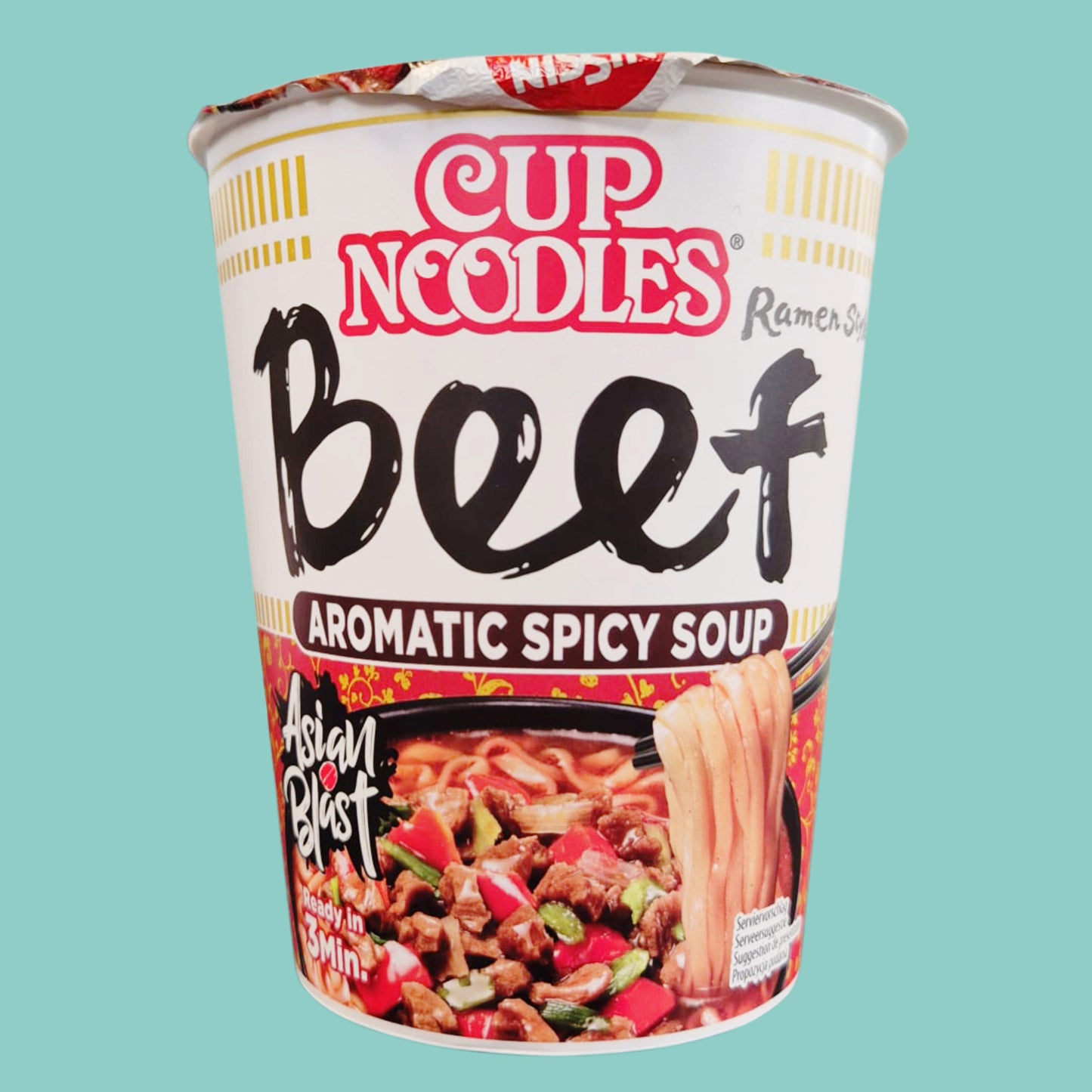 Cup Noodles scharfe Suppe mit Rindergeschmack 64g