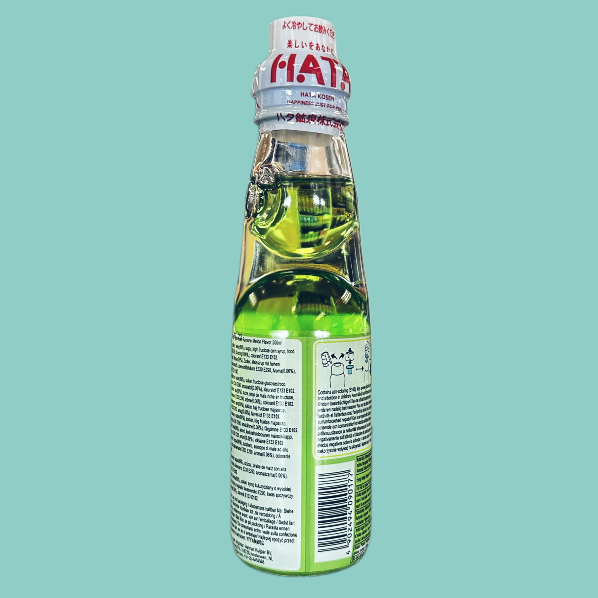 Hatakosen Ramune Melone 200ml hinten