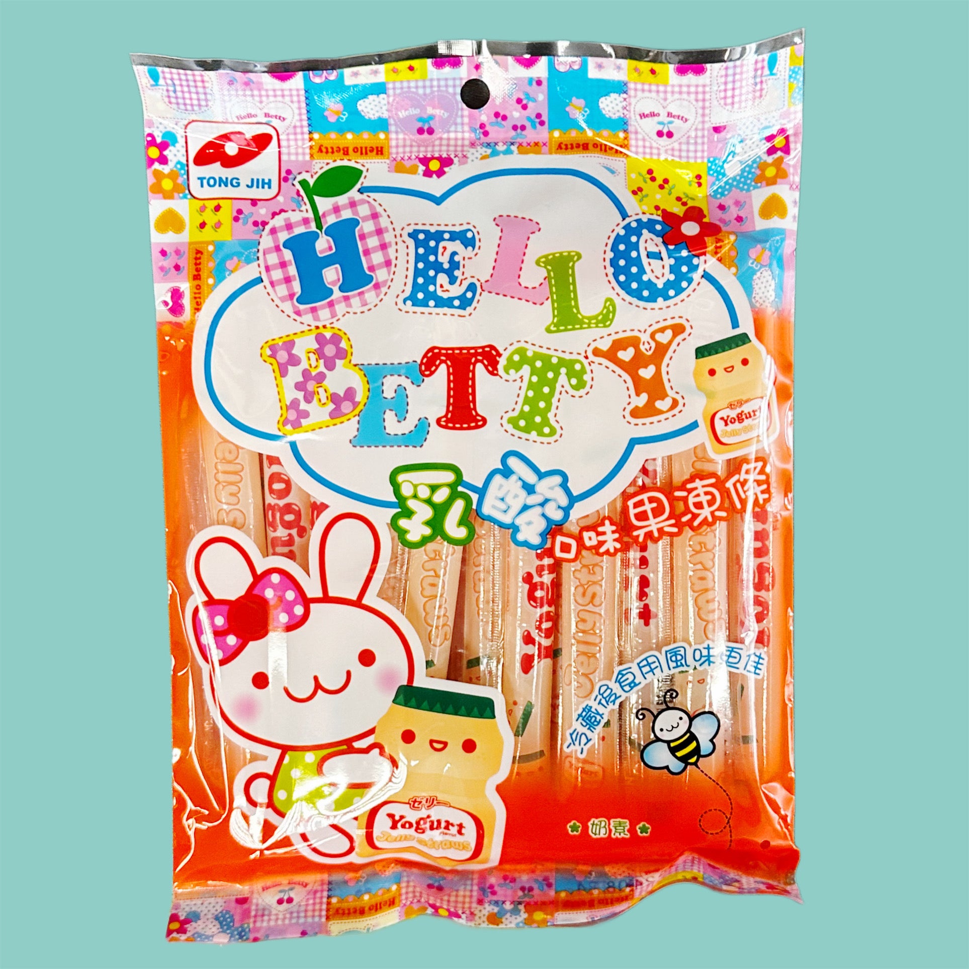 Tong Jih Hello Betty Joghurt Jelly Straws 300g