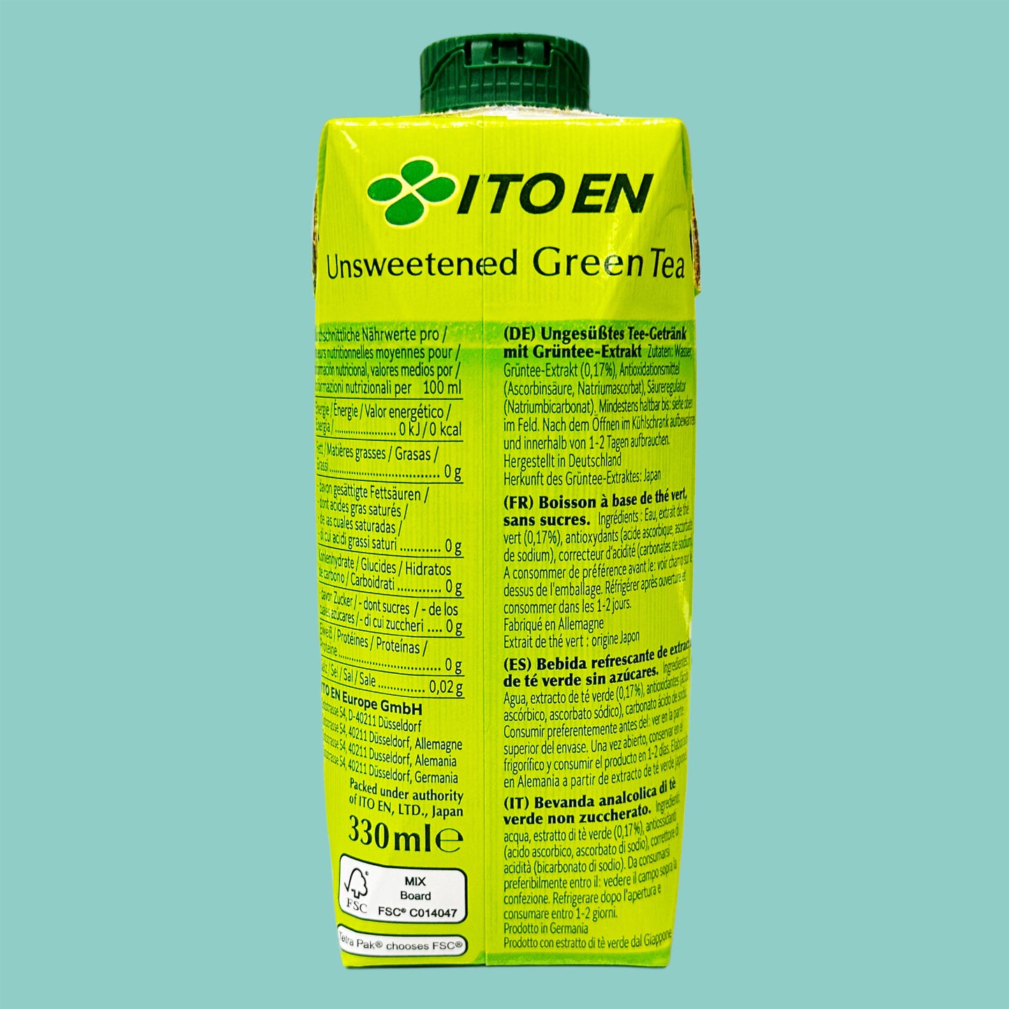  Ito En Oi Ocha ungesüßter grüner Tee 330ml hinten