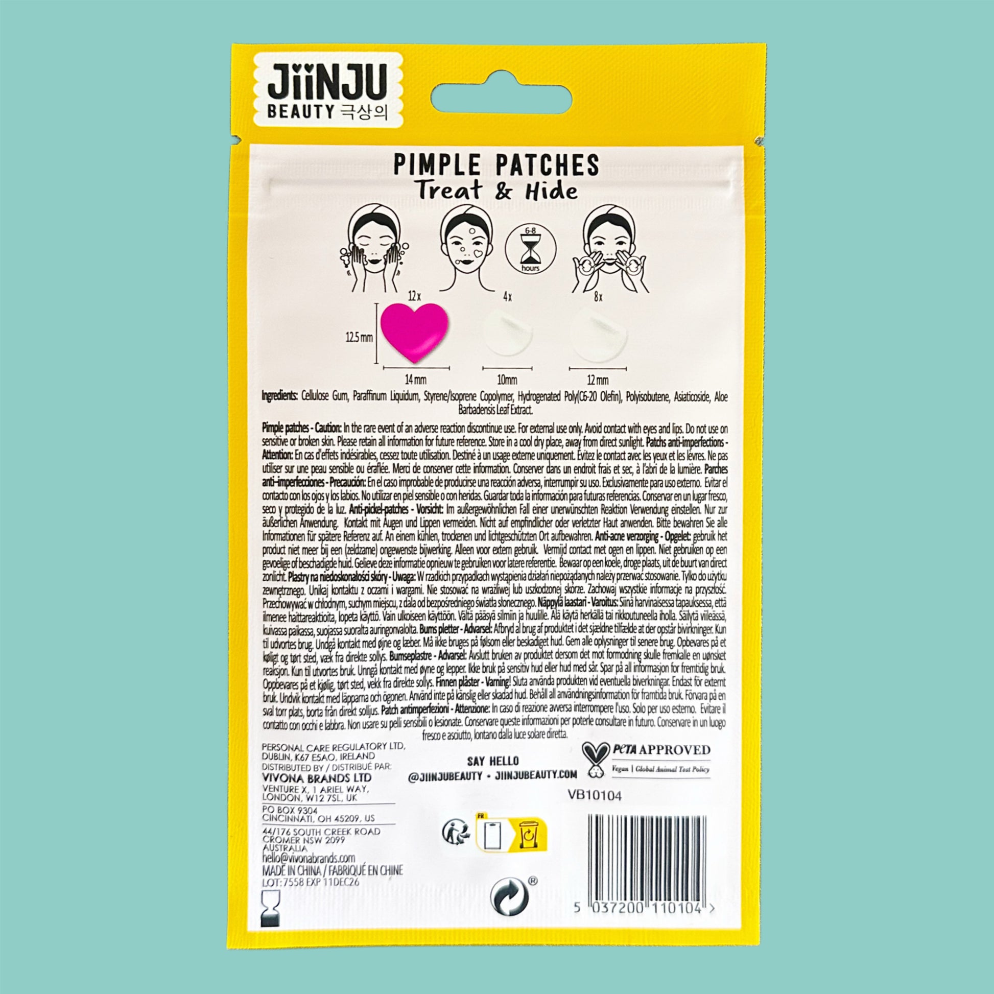 Jiinju Beauty Pimple Patches (1 Set) hinten