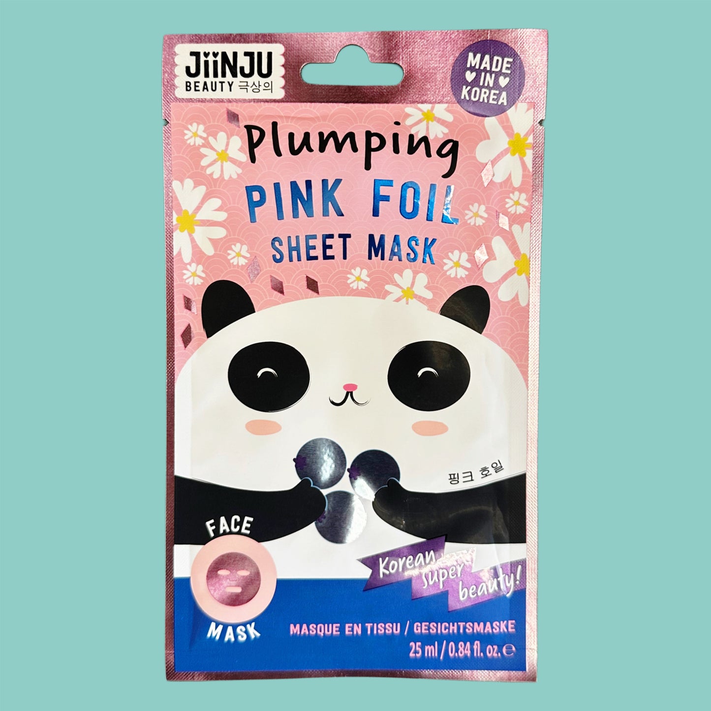 Jiinju Beauty plumping Gesichtstuchmaske pink (1 Stk.)