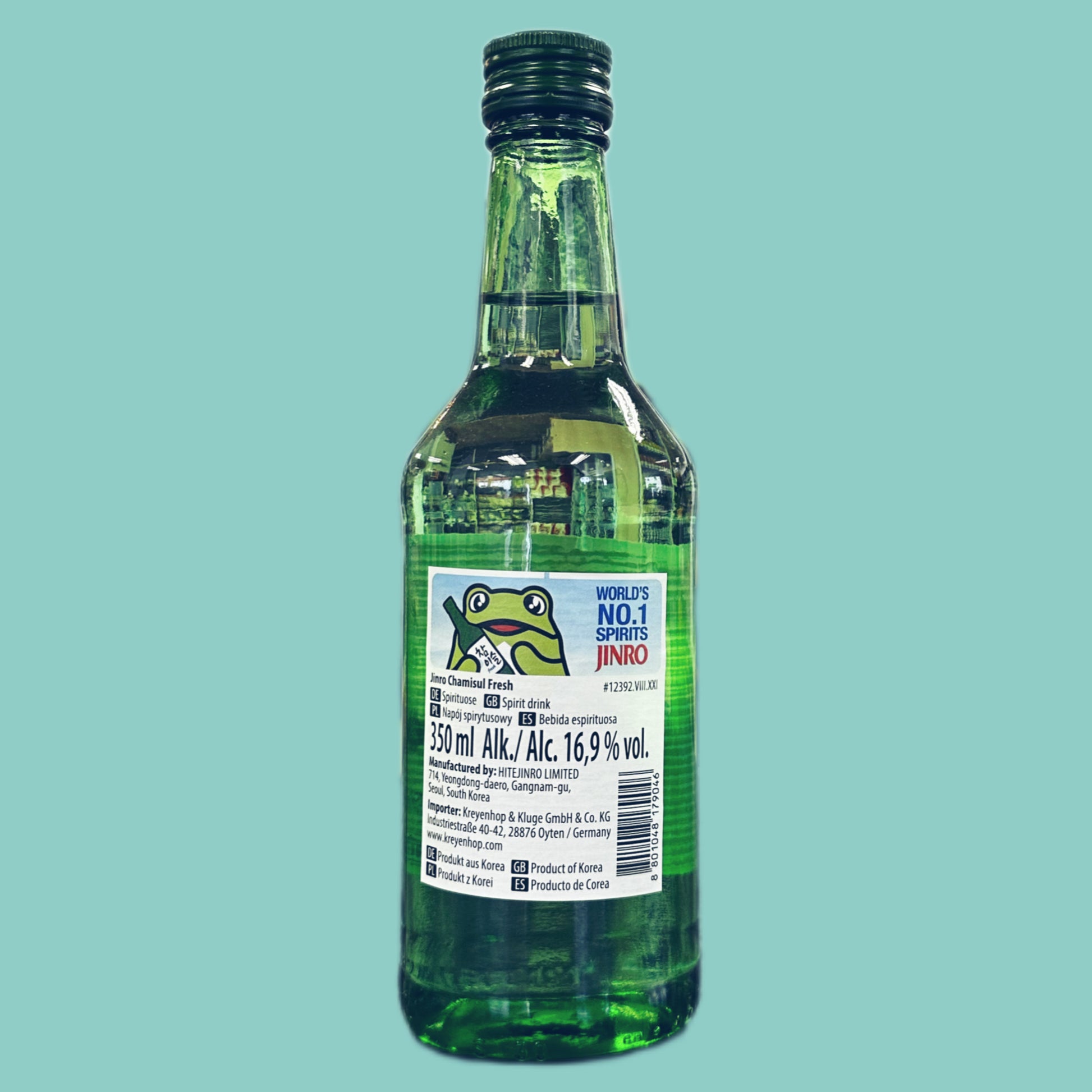 Jinro Soju Chamisul fresh 16,9% vol. 350ml hinten