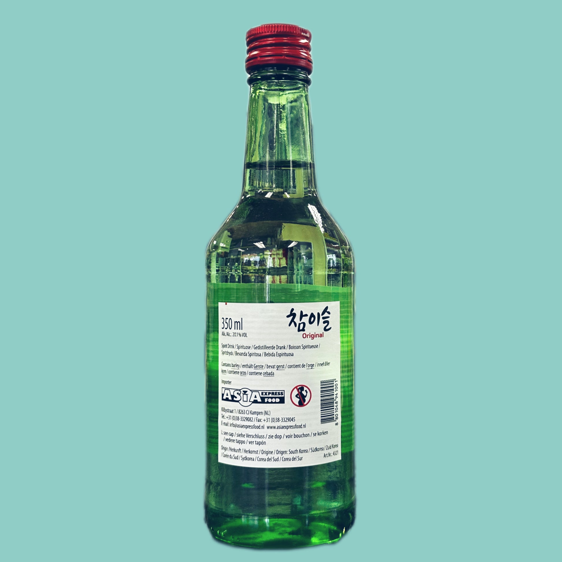 Jinro Soju Original 20,1% vol. 350ml hinten