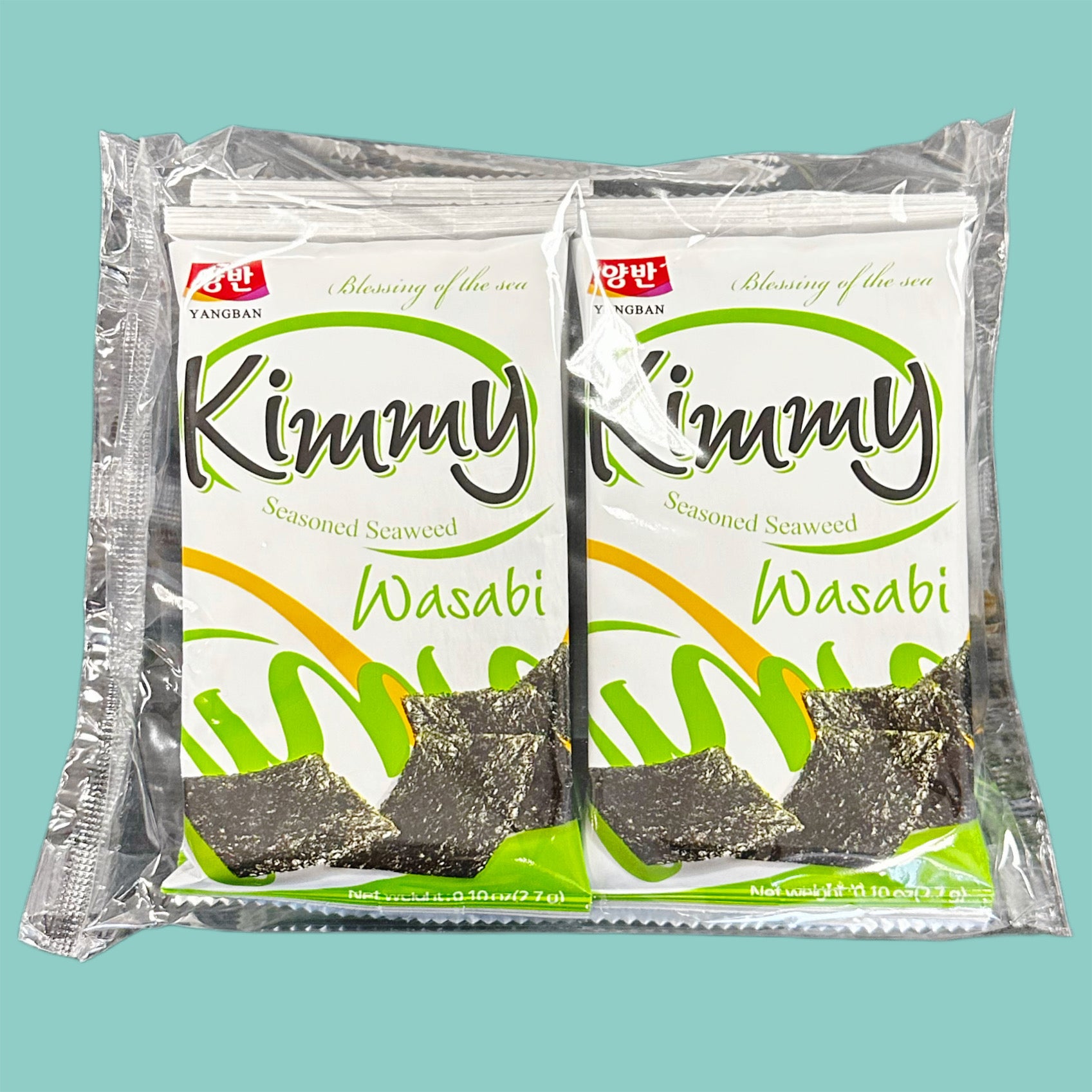 Dongwon Yangban Kimmy Seealgen Snack Wasabi (8x2,7g) 21,6g