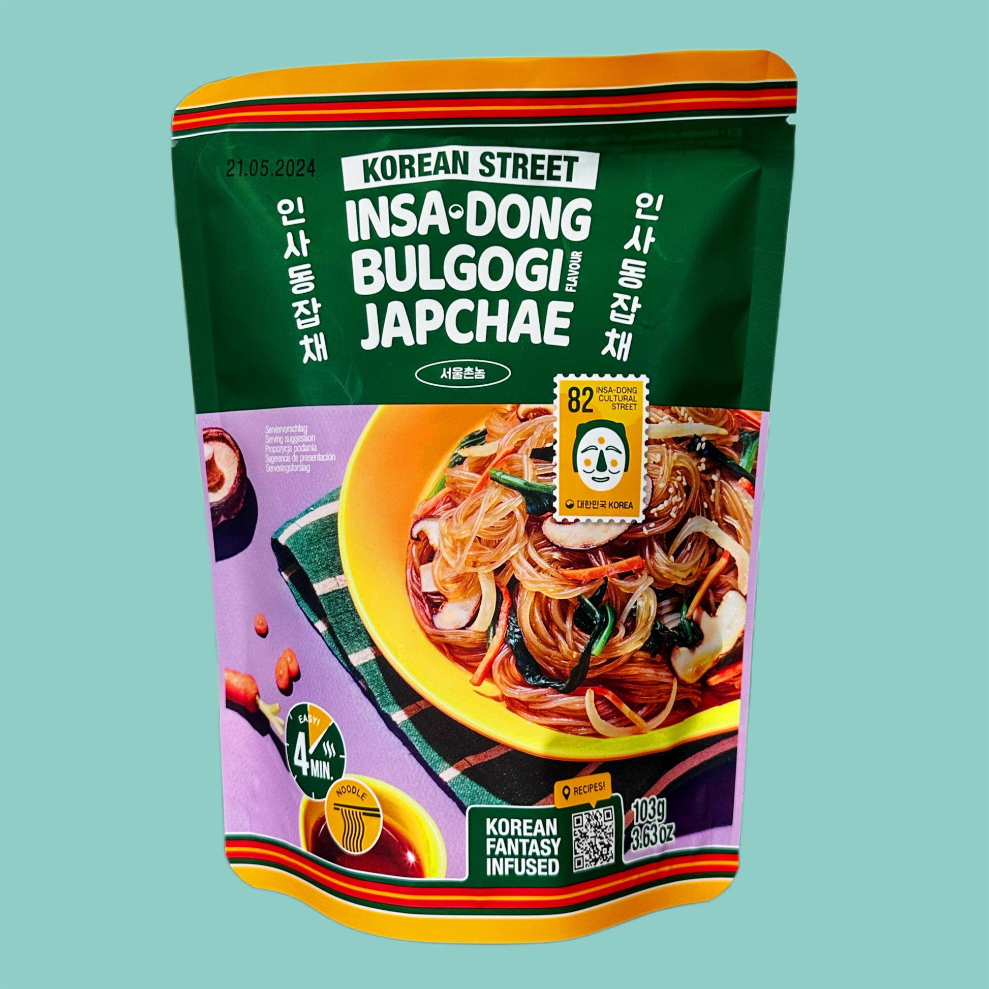 Korean Street Insa Dong Bulgogi Japchae Instant Nudeln 103g