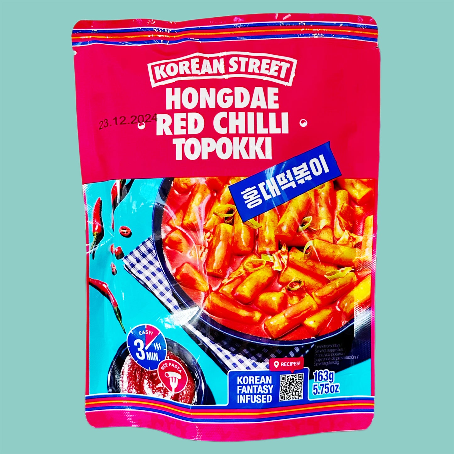 Korean Street Hongdae rotes Chilli Instant Topokki 163g