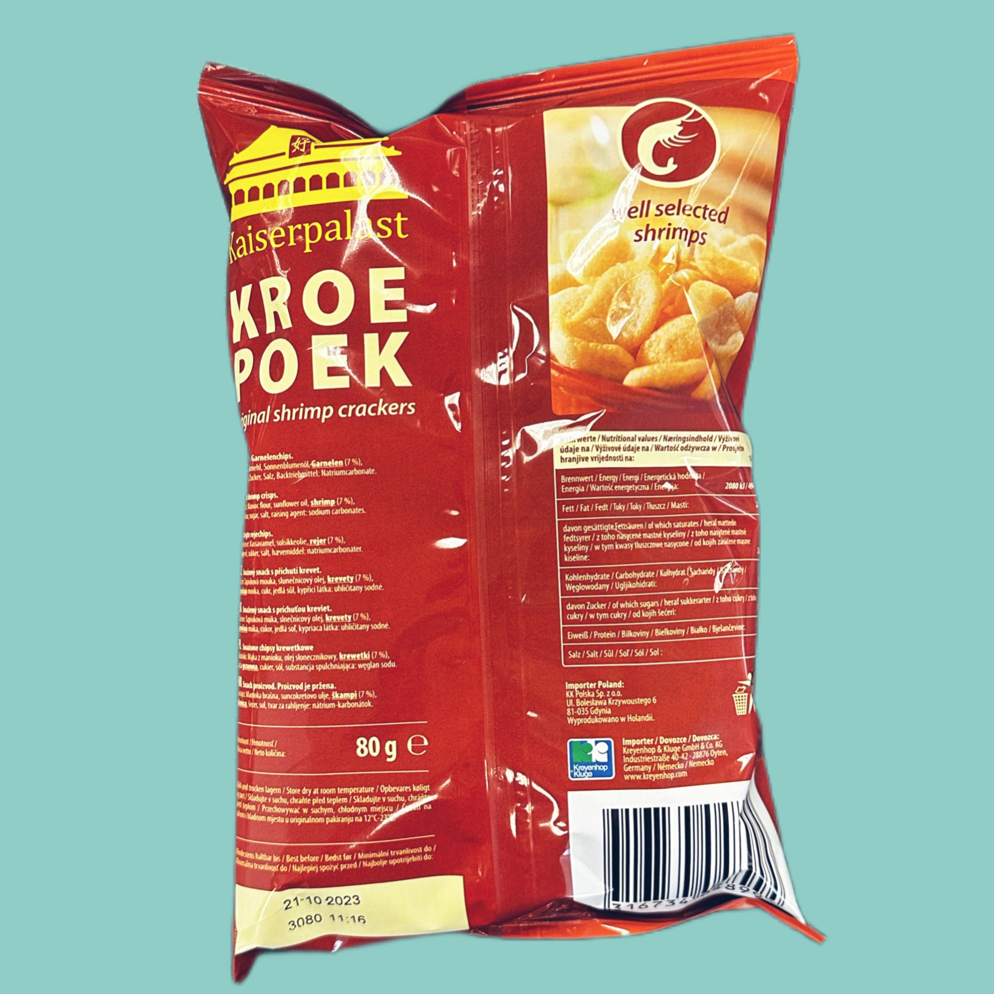 Kaiserpalast Kroepoek Original Garnelen Chips 80g hinten