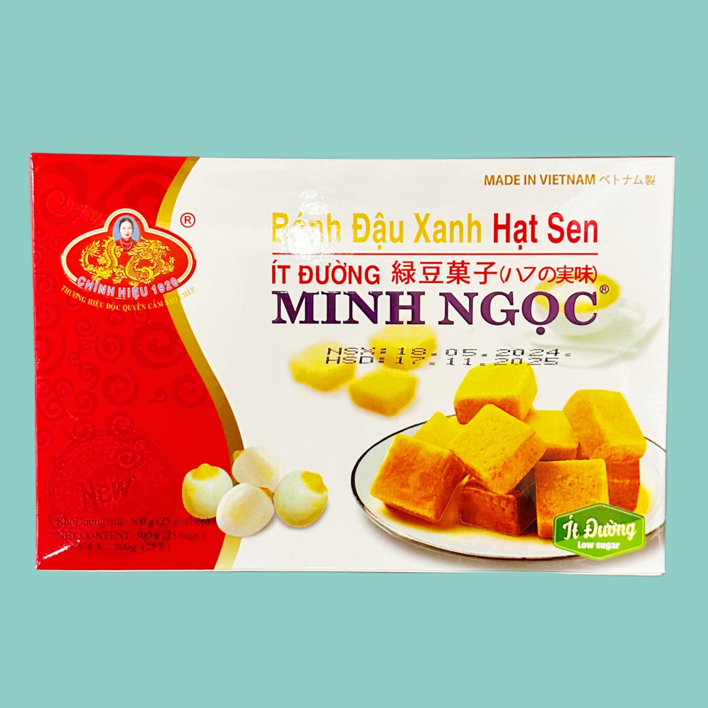 Chinh Hieu Banh Dau Xanh Hat Sen Mungobohnen Kekse mit Lotus 300g