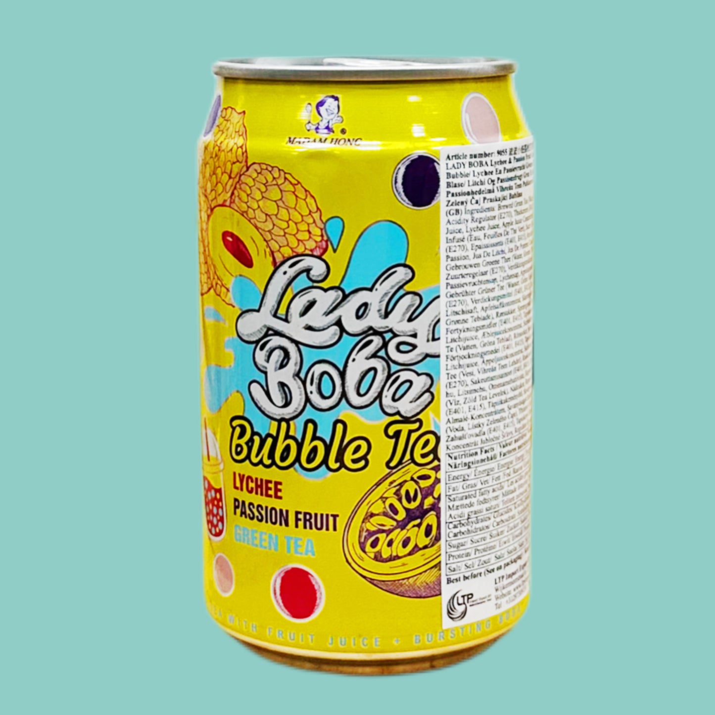 Madam Hong Bubble Tee Litschi-Maracuja 320ml