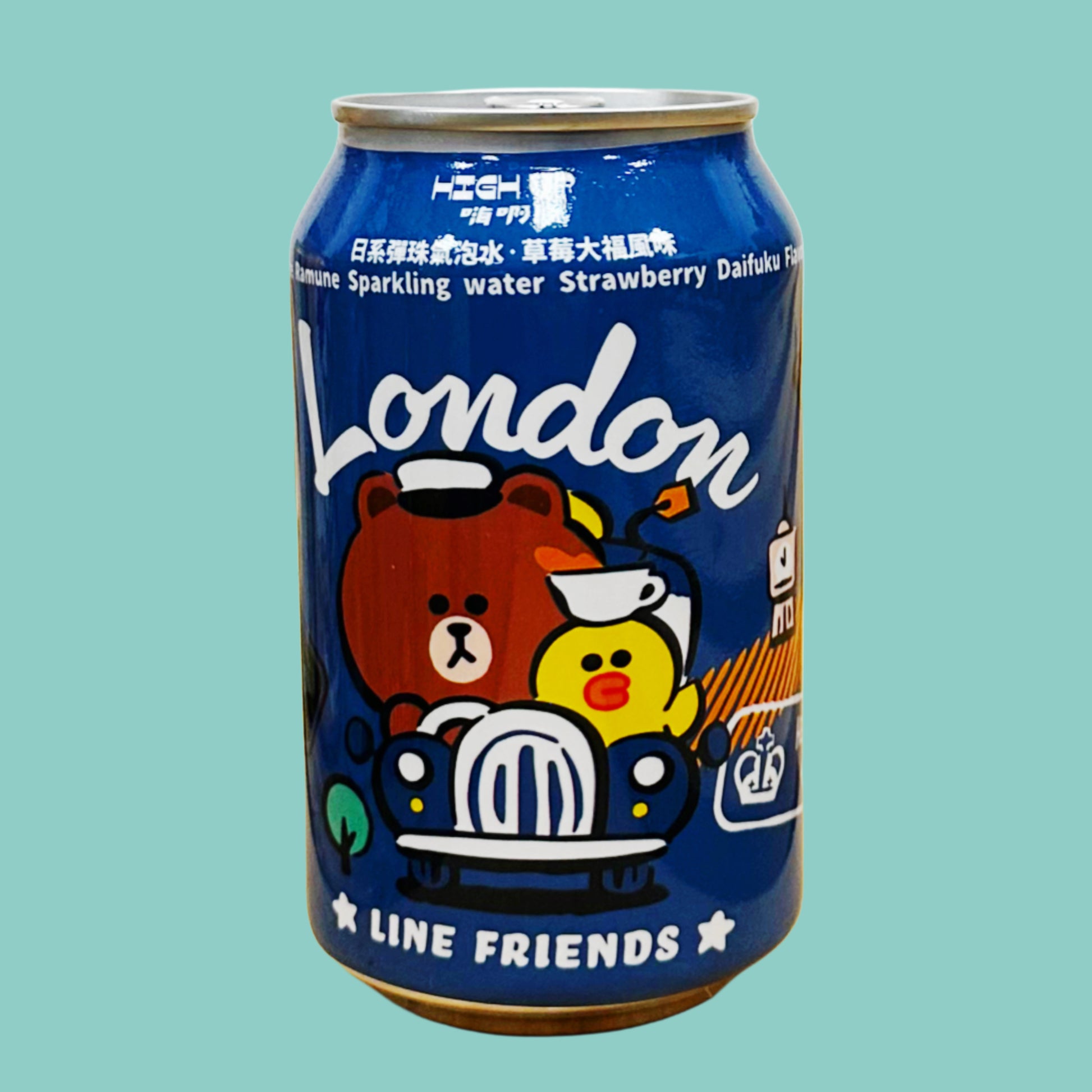 High up! LINE Friends Ramune Erdbeer Daifuku 330ml