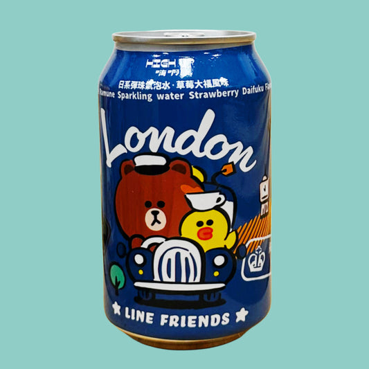 High up! LINE Friends Ramune Erdbeer Daifuku 330ml