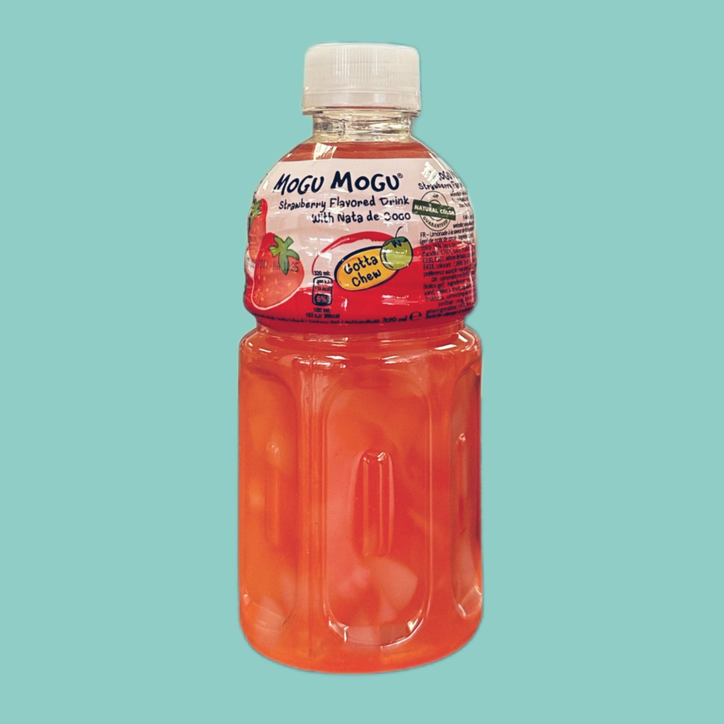 Mogu Mogu Erdbeer Geschmack mit Nata de Coco Stückchen 320ml