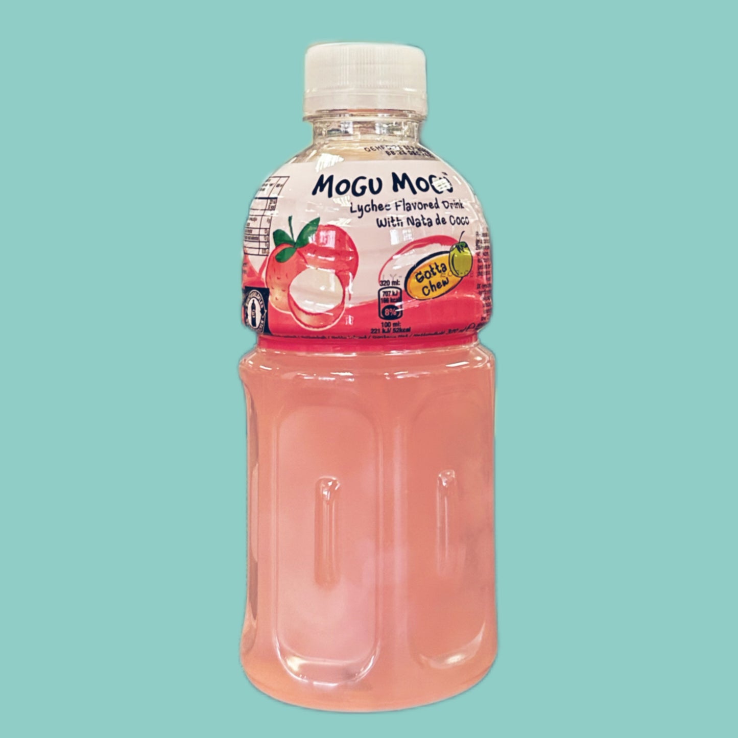 Mogu Mogu Litschi Geschmack mit Nata de Coco Stückchen 320ml 