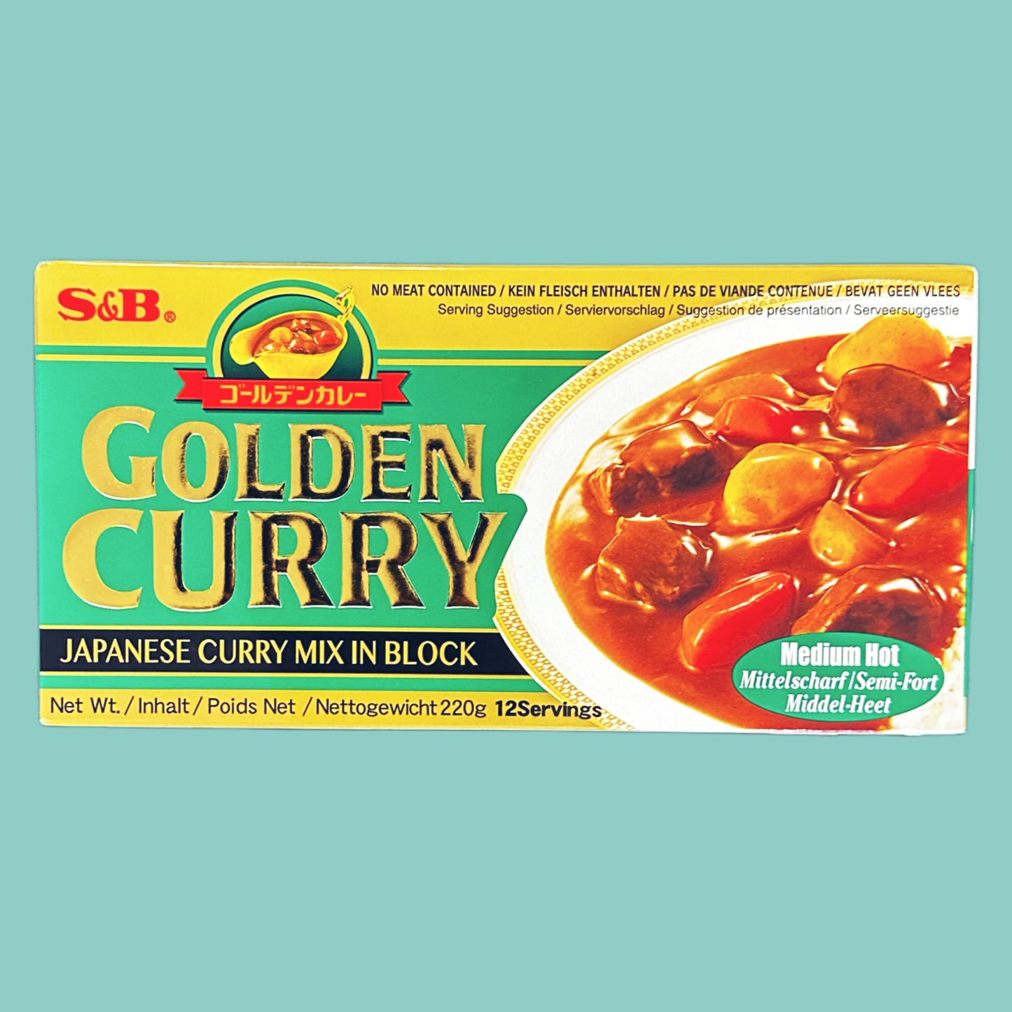 S&B Golden Curry japanischer Currymix mittel scharf 220g