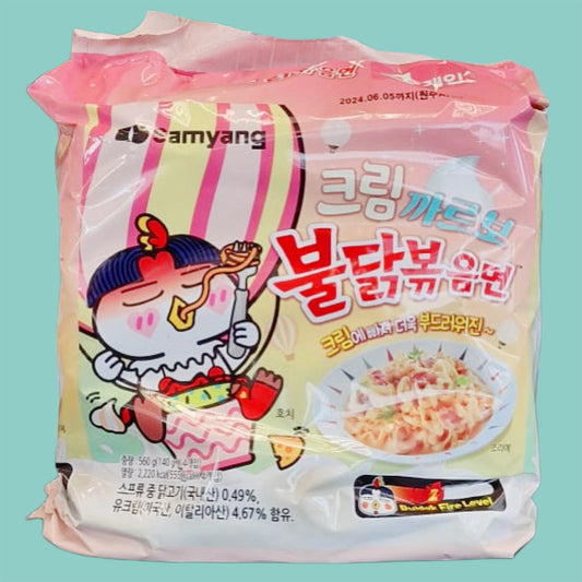 Samyang Buldak Hot Chicken Creamy Carbonara Instant Ramen (4x140g) 560g