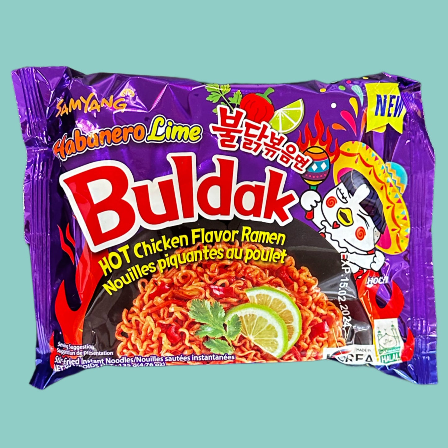 Samyang Buldak Hot Chicken Habanero Limette Instant Nudeln Ramen 135g