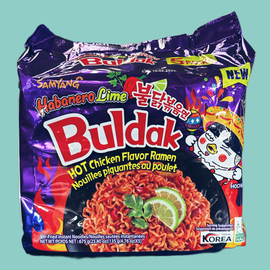 Samyang Buldak Hot Chicken Habanero Limette Instant Nudeln Ramen 5x135g