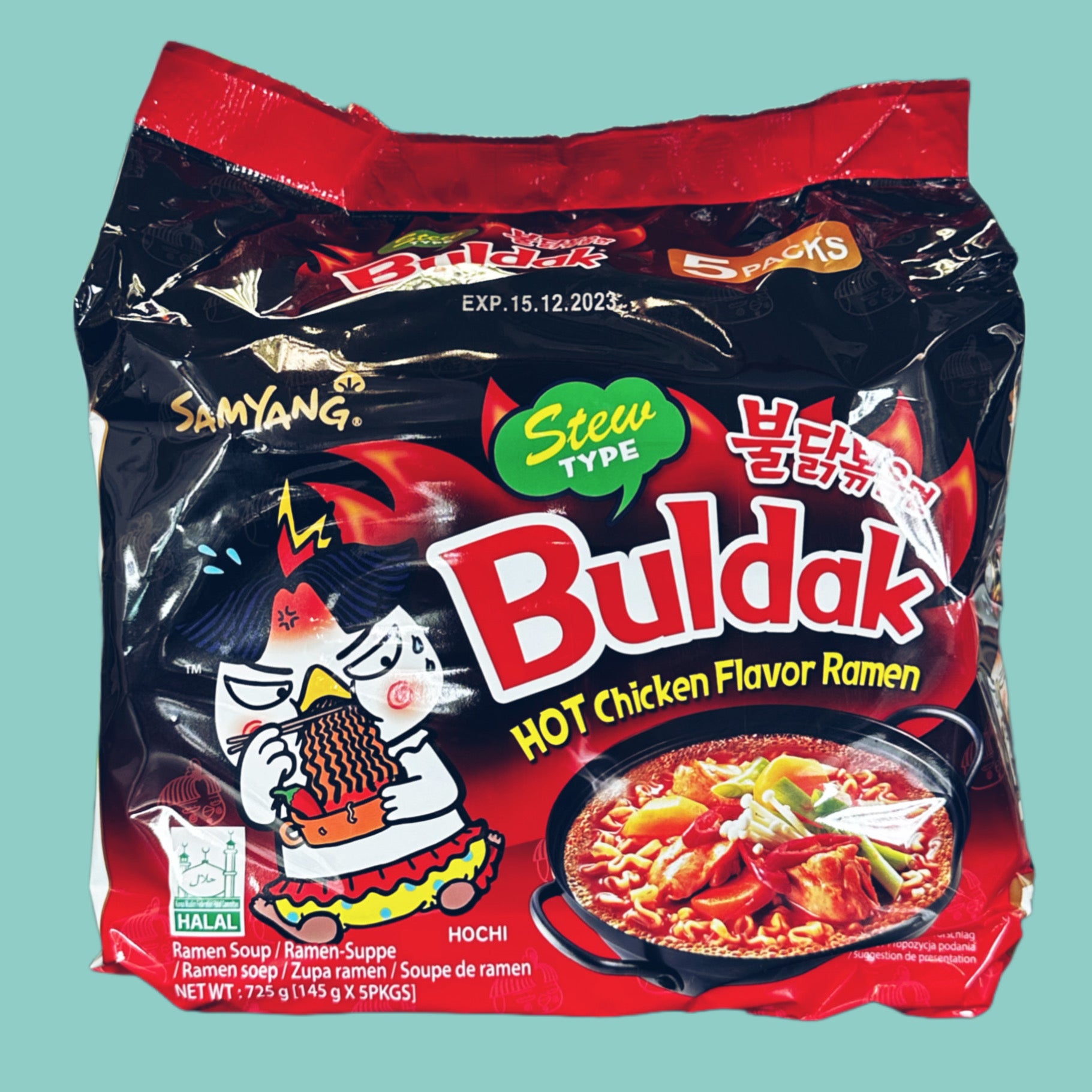 Samyang Buldak Hot Chicken Stew Type Instant Nudeln Ramen 5x145g