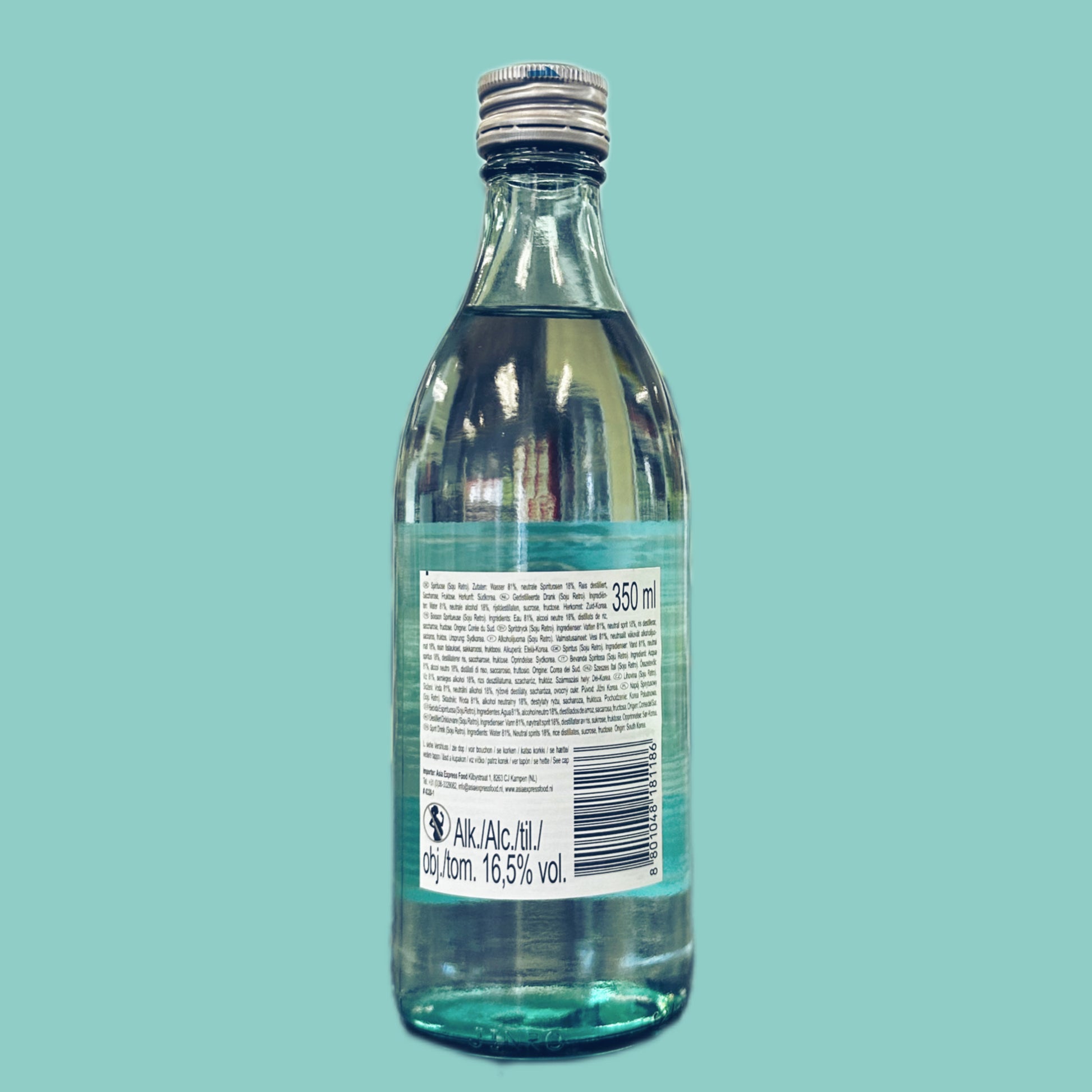 Jinro Soju Retro 16,5% vol. 350ml hinten