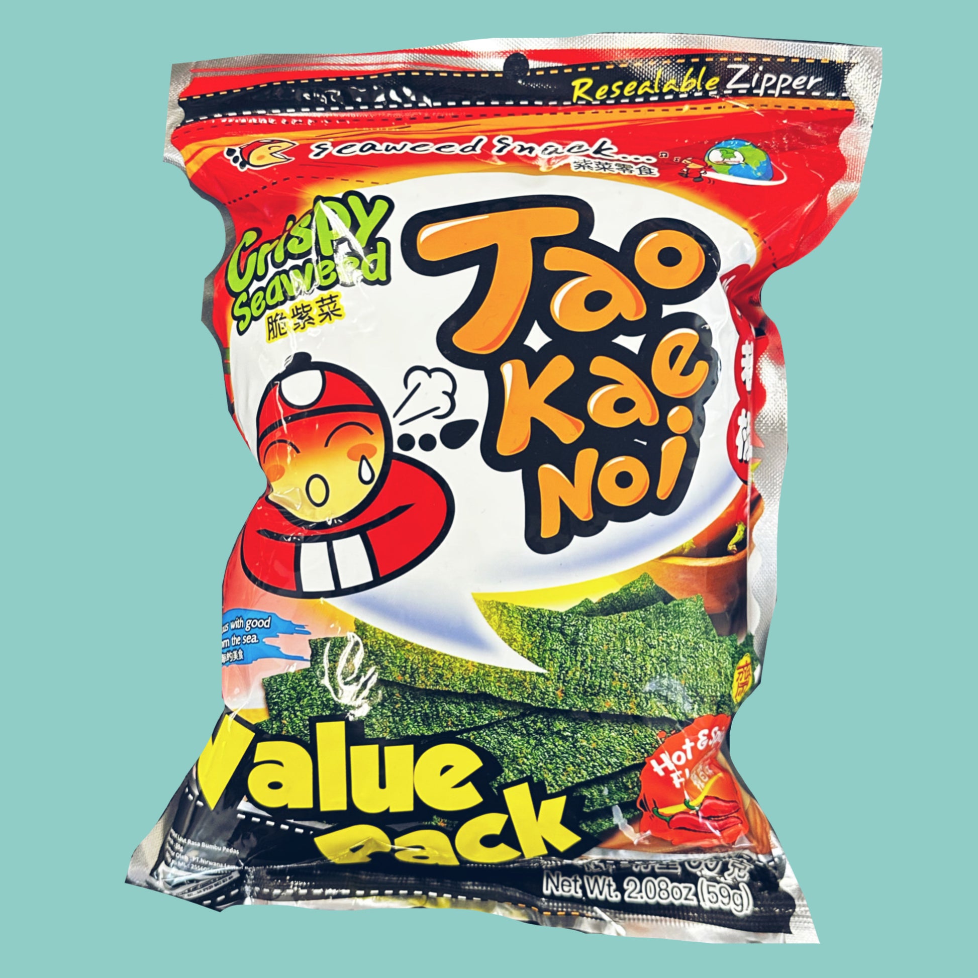 Tao Kae Noi Seetang Snack scharf Vorteilspackung 59g