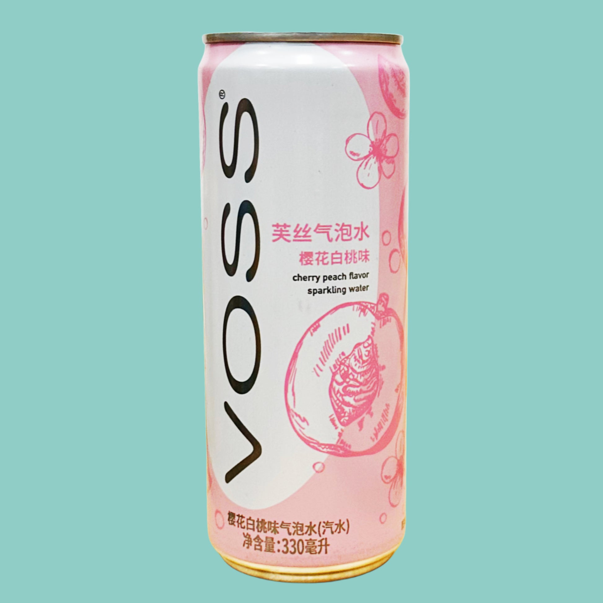 VOSS Sprudelwasser mit Pfrisichgeschmack 330ml